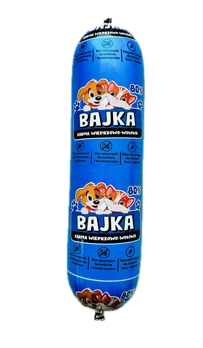 BAJKA CLASSIC Z WIEPRZOWINA I WOŁOWINA 10x1KG  (Sugerowana cena sprzedaży w detalu 3,99 zł brutto.)